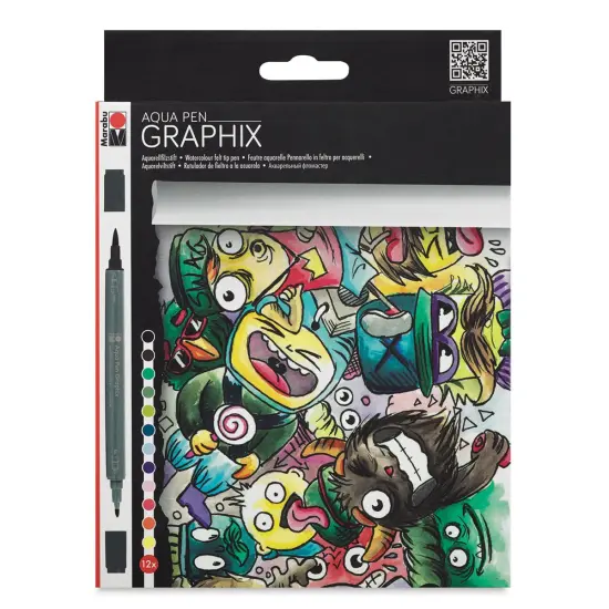 Marabu Graphix Aqua Pen - Mega Mash, Set of 12 {1}