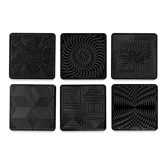Cedar Canyon Rubbing Plates - Set of 6, Op Art {2}