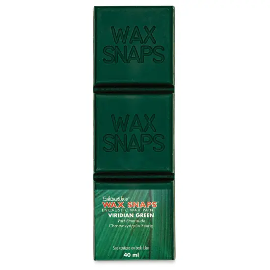 Enkaustikos Wax Snaps Encaustic Paints - Viridian Green, 40 ml cake {1}