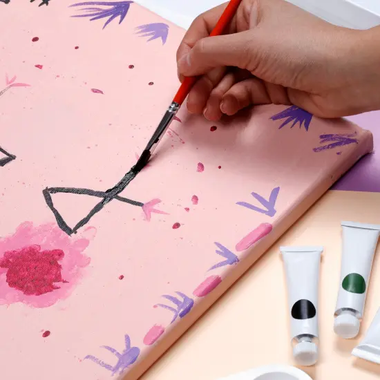 Incraftables Canvas and Paint set for Adults. Acrylic Painting Kit with 3 Canvases, 3 Brushes & 6 Acrylic Colors & Palette. Art Canvas Painting Kit for Kids. Premium Paint Kit for Artists & Beginners {2}