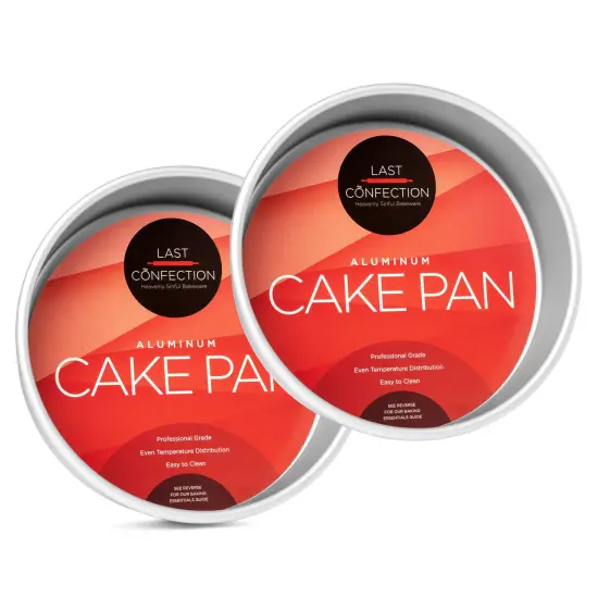 Last Confection Aluminum 2-Piece Round Cake Pan Sets - Professional Bakeware {1}