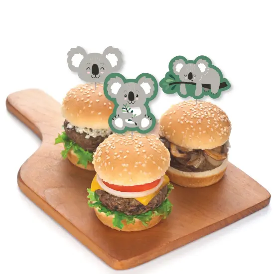 Big Dot of Happiness Koala Cutie - Dessert Cupcake Toppers - Bear Birthday Party and Baby Shower Clear Treat Picks - Set of 24 {4}