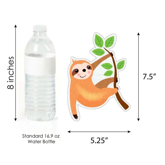 Big Dot of Happiness Let's Hang - Sloth - Decorations DIY Baby Shower or Birthday Party Essentials - Set of 20 {6}