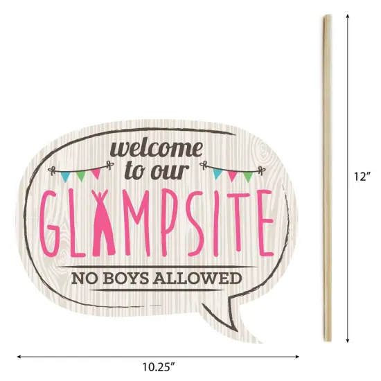 Big Dot of Happiness Let's Go Glamping - Photo Booth Props Kit - 20 Count {7}