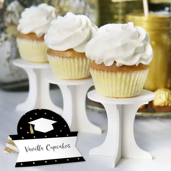 Big Dot of Happiness Tassel Worth The Hassle - Gold - Graduation Party Tent Buffet Card - Table Setting Name Place Cards - Set of 24 {6}