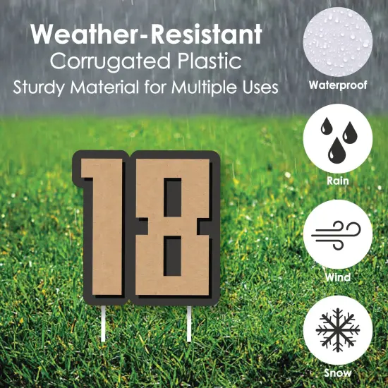 Big Dot of Happiness Boy 18th Birthday - Yard Sign and Outdoor Lawn Decorations - Eighteenth Birthday Party Yard Signs - Set of 8 {4}