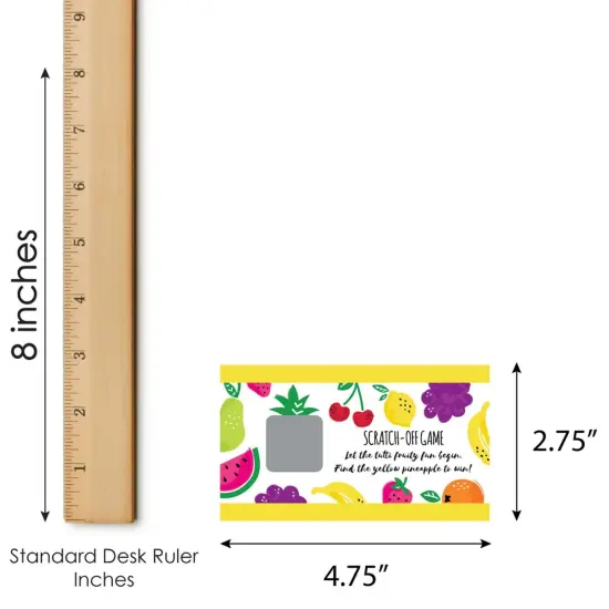 Big Dot of Happiness Tutti Fruity - Party Decorations Frutti Summer Baby Shower or Birthday Party Game Scratch Off Cards - 22 Count {7}