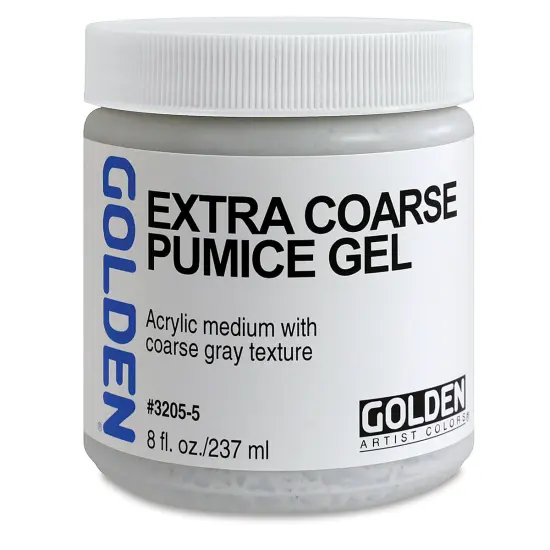 Golden Pumice Gel Medium - Extra Coarse, 8 oz jar {1}