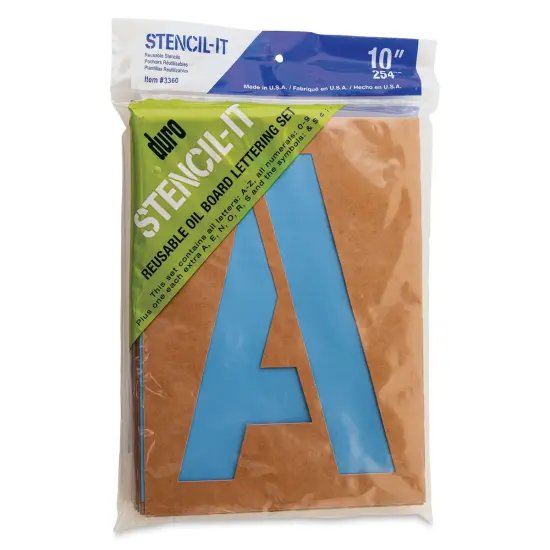 Oil Board Lettering Stencils - 10" Set {1}