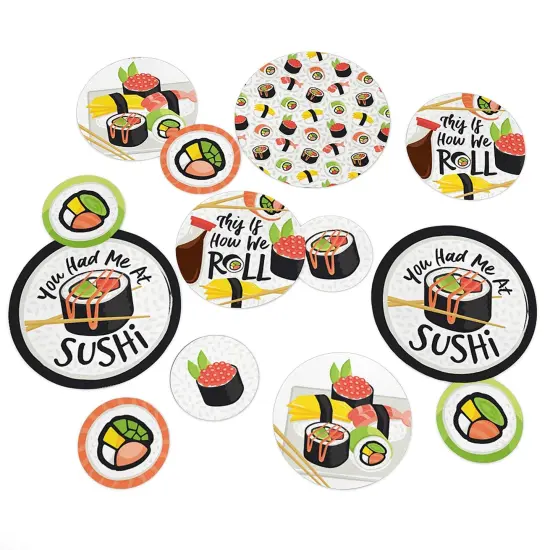 Big Dot of Happiness Let's Roll - Sushi - Japanese Party Giant Circle Confetti - Party Decorations - Large Confetti 27 Count {1}