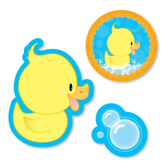 Big Dot of Happiness Ducky Duck - DIY Shaped Baby Shower or Birthday Party Cut-Outs - 24 Count {1}