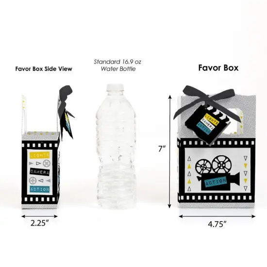 Big Dot of Happiness Movie - Hollywood Party Favor Boxes - Set of 12 {3}