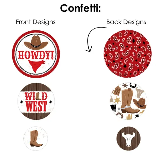 Big Dot of Happiness Western Hoedown - Wild West Cowboy Party Decor and Confetti - Terrific Table Centerpiece Kit - Set of 30 {7}