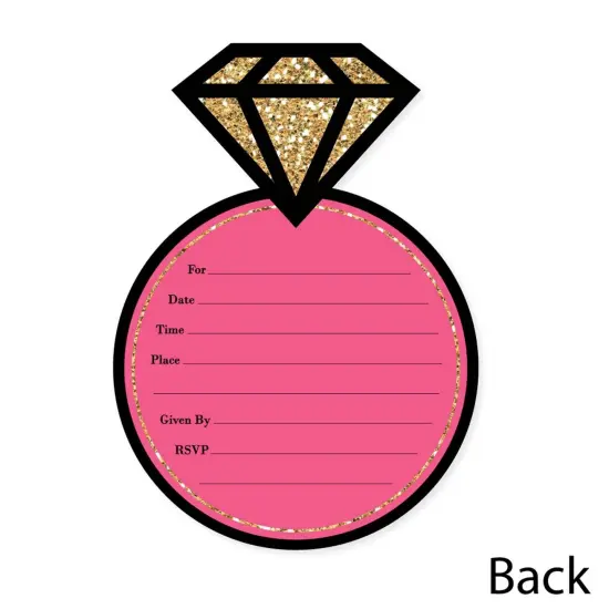 Big Dot of Happiness Girls Night Out - Shaped Fill-in Invitations - Bachelorette Party Invitation Cards with Envelopes - Set of 12 {6}