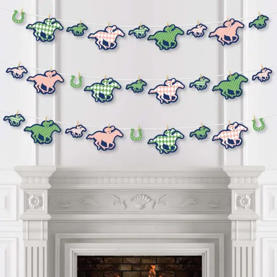 Big Dot of Happiness Kentucky Horse Derby - Horse Race Party DIY Decorations - Clothespin Garland Banner - 44 Pieces {4}
