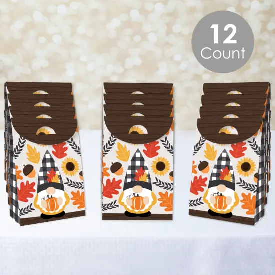Big Dot of Happiness Fall Gnomes - Autumn Harvest Gift Favor Bags - Party Goodie Boxes - Set of 12 {3}