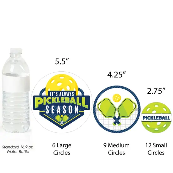 Big Dot of Happiness Let&rsquo;s Rally - Pickleball - Birthday or Retirement Party Giant Circle Confetti - Party Decorations - Large Confetti 27 Count {4}