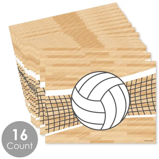 Big Dot of Happiness Bump, Set, Spike - Volleyball - Party Table Decorations - Baby Shower or Birthday Party Placemats - Set of 16 {4}