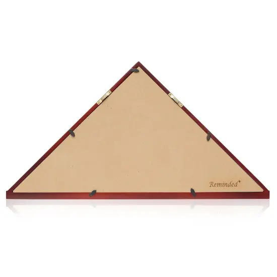 Reminded Memorial Veteran American Flag Display Case, Solid Wood Cherry Finish {5}