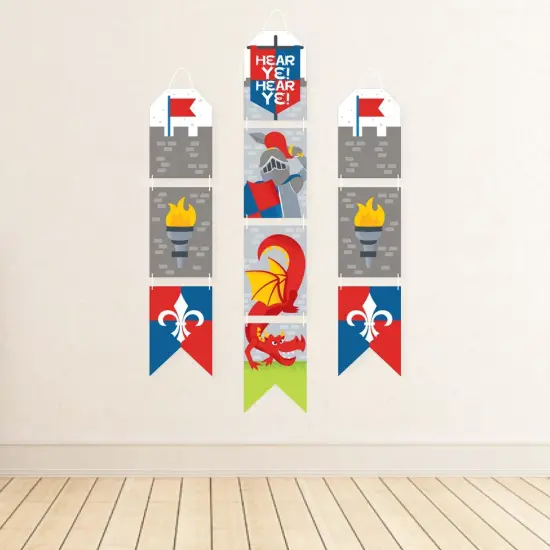 Big Dot of Happiness Calling All Knights and Dragons - Hanging Vertical Paper Door Banners - Medieval Birthday Party Wall Decor Kit -Indoor Door Decor {4}