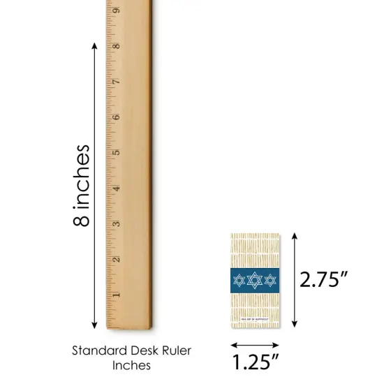 Big Dot of Happiness Happy Hanukkah - Mini Candy Bar Wrapper Stickers - Chanukah Small Favors - 40 Count {6}