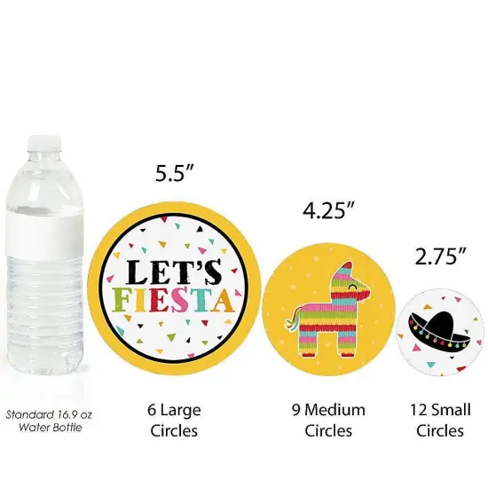 Big Dot of Happiness Let's Fiesta - Fiesta Party Giant Circle Confetti - Party Decorations - Large Confetti 27 Count {4}