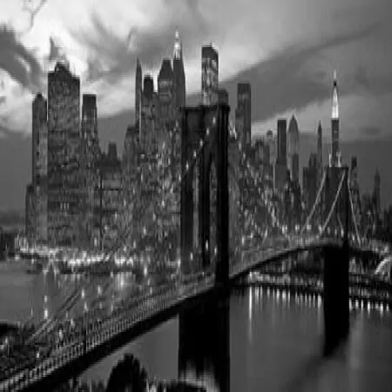 Brooklyn Bridge and Skyline Poster Print by Richard Berenholtz - Item # VARPDX4RB1637 {1}