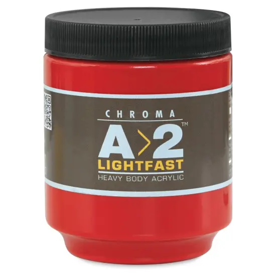 Chroma A2 Student Acrylics - Cadmium Red Medium Hue, 250 ml jar {2}