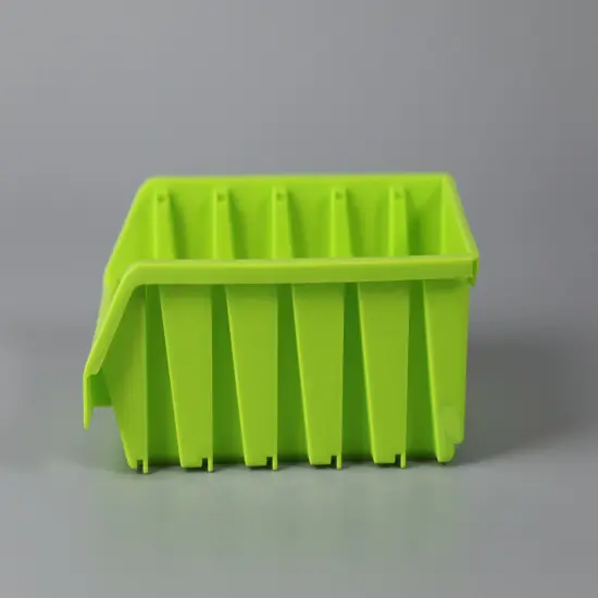 Plastic Storage Stacking Bins Green Single {5}