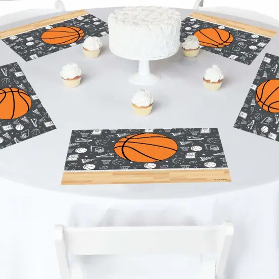 Big Dot of Happiness Nothin' but Net - Basketball - Party Table Decorations - Baby Shower or Birthday Party Placemats - Set of 16 {3}