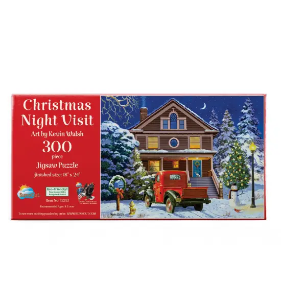 Sunsout Christmas Night Visit 300 pc Christmas Jigsaw Puzzle 13313 {4}