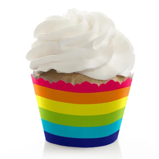 Big Dot of Happiness Love is Love - Pride - Rainbow Party Decorations - Party Cupcake Wrappers - Set of 12 {1}