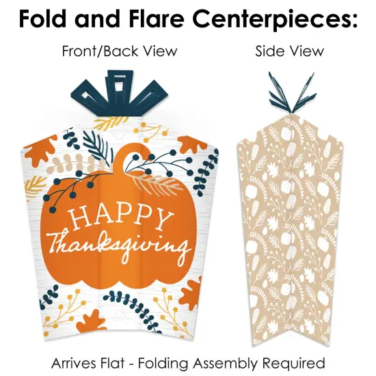 Big Dot of Happiness Happy Thanksgiving - Fall Harvest Party Decor and Confetti - Terrific Table Centerpiece Kit - Set of 30 {6}