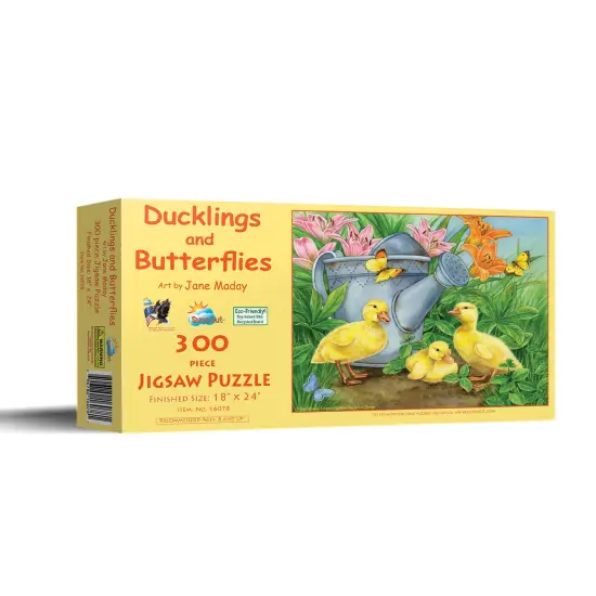 Sunsout Ducklings and Butterflies 300 pc Jigsaw Puzzle 16078 {3}