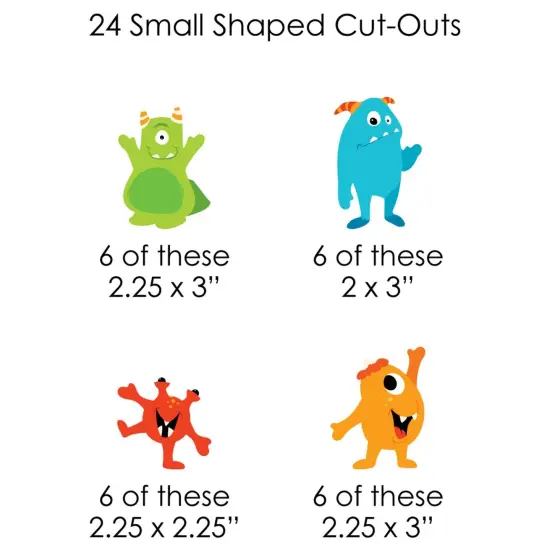 Big Dot of Happiness Monster Bash - Little Monster Birthday Party or Baby Shower DIY Decorations - Clothespin Garland Banner - 44 Pieces {7}