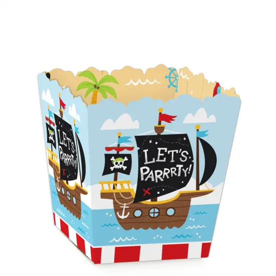 Big Dot of Happiness Pirate Ship Adventures - Party Mini Favor Boxes - Skull Birthday Party Treat Candy Boxes - Set of 12 {1}