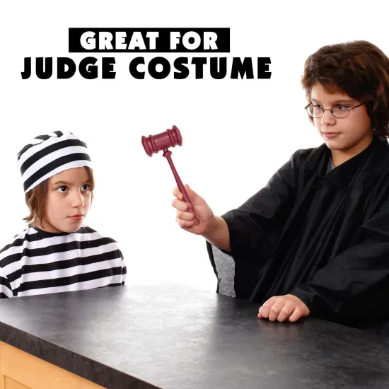 udge Gavel Costume Accessory - Justice Costume Accessories Props for Courtroom - 1 Piece {3}