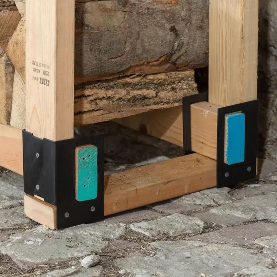 Lehman's Firewood Log Pile Stacking Steel Elevating Brackets Set of 4 {1}