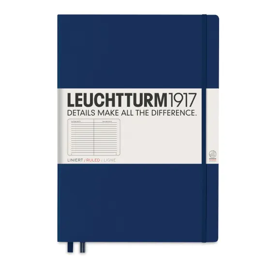 Leuchtturm1917 Ruled Hardbound Notebook - Navy, Master, 8-3/4" x 12-1/2" {1}