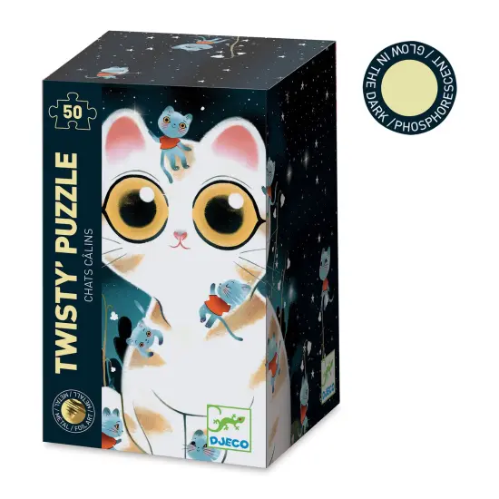 Djeco Twisty Puzzle - Cuddly Cats, 50 pieces {1}