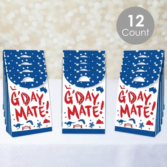 Big Dot of Happiness Australia Day - G&rsquo;Day Mate Aussie Party Gift Favor Bags - Party Goodie Boxes - Set of 12 {3}