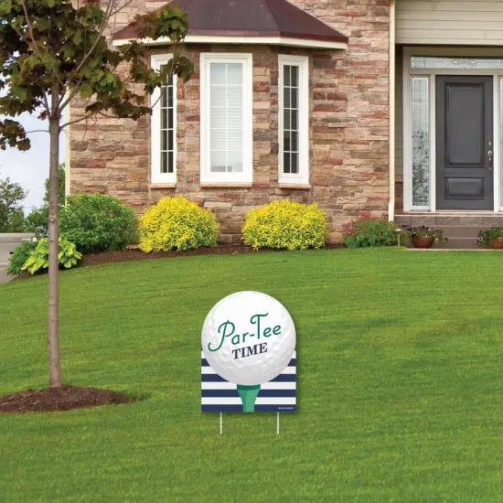 Big Dot of Happiness Par-Tee Time - Golf - Outdoor Lawn Sign - Birthday or Retirement Party Yard Sign - 1 Piece {4}