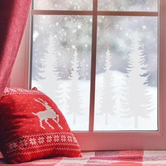Pine Forest Window Stencil {3}