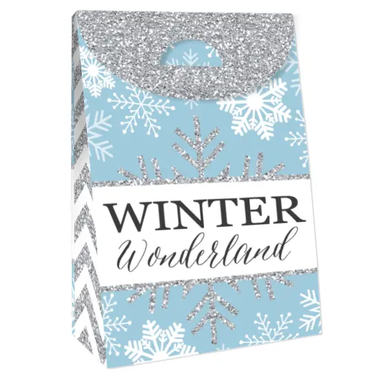 Big Dot of Happiness Winter Wonderland - Snowflake Holiday and Winter Wedding Gift Favor Bags - Party Goodie Boxes - Set of 12 {4}