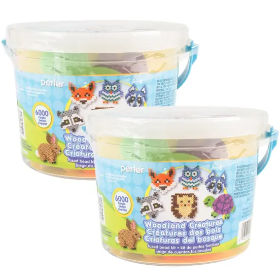 Multipack of 2 - Perler Fused Bead Bucket Kit-Woodland Creatures {1}