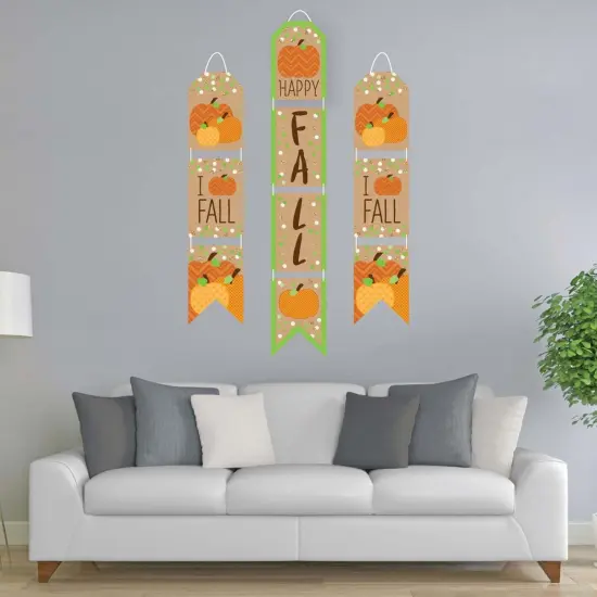 Big Dot of Happiness Pumpkin Patch - Hanging Vertical Paper Door Banners - Fall Halloween Thanksgiving Party Wall Decoration Kit - Indoor Door Decor {3}