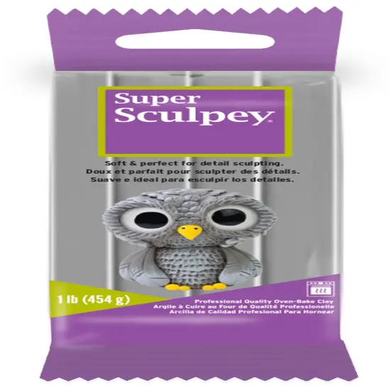 Super Sculpey Polymer Clay 1lb-Gray {1}