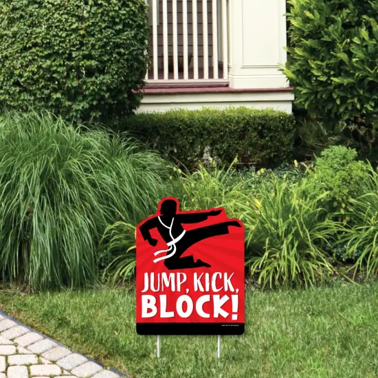 Big Dot of Happiness Karate Master - Outdoor Lawn Sign - Martial Arts Birthday Party Yard Sign - 1 Piece {1}