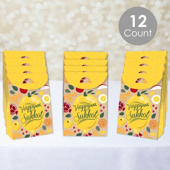 Big Dot of Happiness Sukkot - Sukkah Jewish Holiday Gift Favor Bag - Party Goodie Boxes- Set of 12 {3}