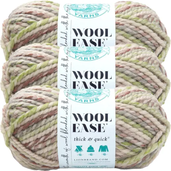 (3 Pack) Lion Brand Wool-Ease Thick & Quick Yarn - Fern {1}